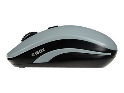 IBOX LORIINI BLACK - Mysz - prawo i leworęczna - optyczna - 3 przyciski - bezprzewodowa - 2.4 GHz - odbiornik bezprzewodowy USB 