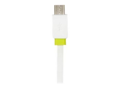 IBOX MC2A - Kabel USB - USB (M) do Micro-USB Typ B (M) - USB 2.0 - 1 m - płaski - biały