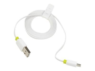 IBOX MC2A - Kabel USB - USB (M) do Micro-USB Typ B (M) - USB 2.0 - 1 m - płaski - biały