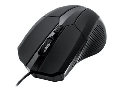 IBOX i005 - Mysz - laser - 3 przyciski - przewodowa - USB - czarny