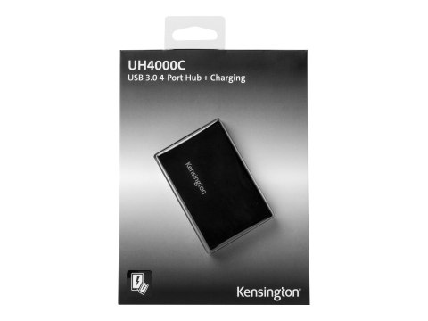 Kensington UH4000C - Koncentrator - 4 x SuperSpeed USB 3.0 - stacjonarny