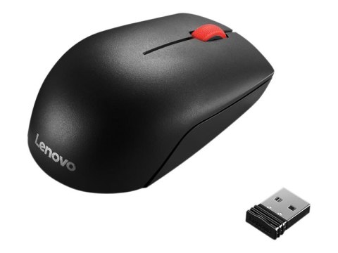 Lenovo Essential Compact - Mysz - prawo i leworęczna - 3 przyciski - bezprzewodowa - 2.4 GHz - odbiornik bezprzewodowy USB - cza
