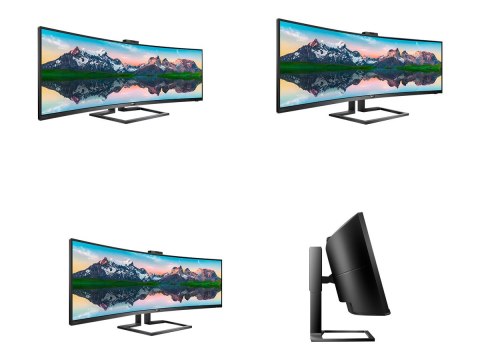 Philips Brilliance P-line 499P9H - Monitor LED - zaokrąglony - 49" (48.8" widoczny) - 5120 x 1440 Dual Quad HD @ 60 Hz - VA - 45