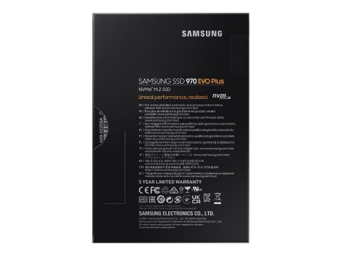 Samsung 970 EVO Plus MZ-V75S500BW - SSD - zaszyfrowany - 500 GB - wewnętrzny - M.2 2280 - PCIe 3.0 x4 (NVMe) - bufor: 512 MB - 2