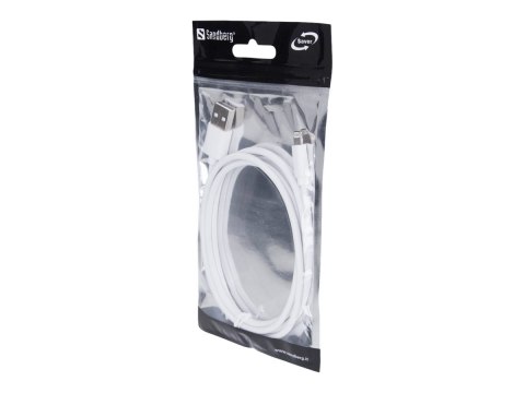 Sandberg - Kabel Lightning - Lightning męski do USB męski - 1 m