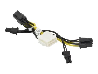Supermicro - Adapter zasilania - zasilanie wewnętrzne 8-pin (F) do zasilanie 8 pin PCIe (6+2) (M) - 5 cm