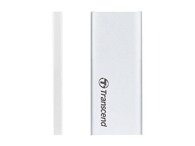 Transcend ESD240C - SSD - 120 GB - zewnętrzny (przenośne) - M.2 - USB 3.1 Gen 2 (USB-C złącze) - srebrny