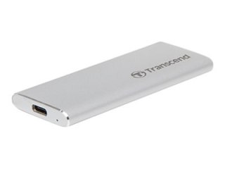 Transcend ESD240C - SSD - 240 GB - zewnętrzny (przenośne) - M.2 - USB 3.1 Gen 2 (USB-C złącze) - srebrny