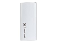 Transcend ESD240C - SSD - 240 GB - zewnętrzny (przenośne) - M.2 - USB 3.1 Gen 2 (USB-C złącze) - srebrny