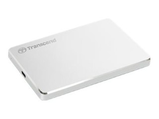 Transcend StoreJet 25C3S - Dysk twardy - 1 TB - zewnętrzny (przenośne) - 2,5" - USB 3.1 Gen 1 (USB-C złącze) - srebrny