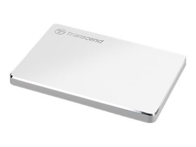 Transcend StoreJet 25C3S - Dysk twardy - 1 TB - zewnętrzny (przenośne) - 2,5" - USB 3.1 Gen 1 (USB-C złącze) - srebrny