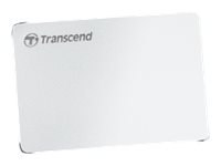 Transcend StoreJet 25C3S - Dysk twardy - 1 TB - zewnętrzny (przenośne) - 2,5" - USB 3.1 Gen 1 (USB-C złącze) - srebrny