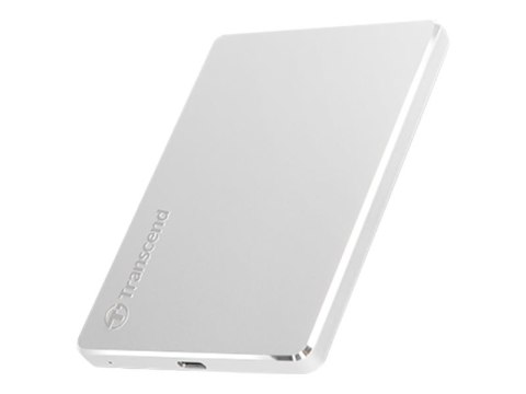 Transcend StoreJet 25C3S - Dysk twardy - 2 TB - zewnętrzny (przenośne) - 2,5" - USB 3.1 Gen 1 (USB-C złącze) - srebrny