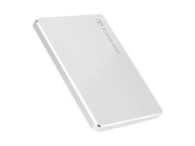 Transcend StoreJet 25C3S - Dysk twardy - 2 TB - zewnętrzny (przenośne) - 2,5" - USB 3.1 Gen 1 (USB-C złącze) - srebrny