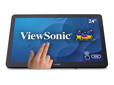 ViewSonic TD2430 - Monitor LED - 24" - ekran dotykowy - 1920 x 1080 Full HD (1080p) - VA - 3000:1 - 10 ms - HDMI, VGA, DisplayPo