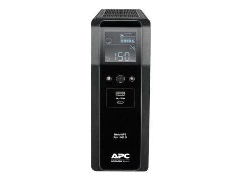 APC Back-UPS Pro BR1600SI - UPS - AC 220-240 V - 960 wat - 1600 VA - 260 Wh - USB - złącza wyjściowe: 8 - czarny