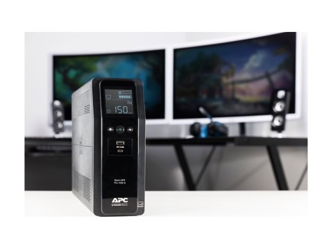 APC Back-UPS Pro BR1600SI - UPS - AC 220-240 V - 960 wat - 1600 VA - 260 Wh - USB - złącza wyjściowe: 8 - czarny