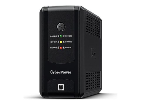 CyberPower UT Series UT850EG - UPS - AC 230 V - 425 wat - 850 VA - 1 faza - USB - złącza wyjściowe: 3 - czarny