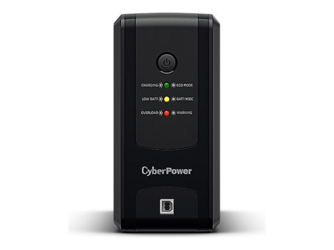 CyberPower UT Series UT850EG - UPS - AC 230 V - 425 wat - 850 VA - 1 faza - USB - złącza wyjściowe: 3 - czarny