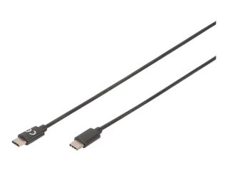 DIGITUS - Kabel USB - USB-C (M) do USB-C (M) - USB 2.0 - 3 A - 3 m - obsługa Zasilania - czarny