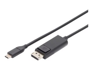 DIGITUS - Kabel portu wyświetlacza - USB-C (M) do DisplayPort 20-pin (M) - 2 m - obsługa 4K - czarny