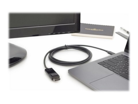 DIGITUS - Kabel portu wyświetlacza - USB-C (M) do DisplayPort 20-pin (M) - 2 m - obsługa 4K - czarny