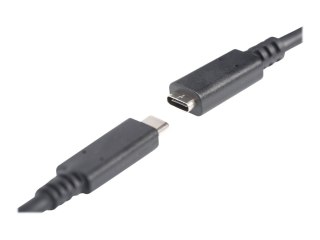 DIGITUS - Przedłużacz kabla USB - USB-C (M) do USB-C (F) - 20 V - 3 A - 2 m - obsługa 4K - czarny