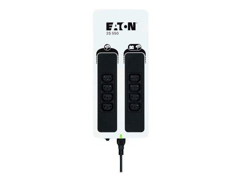 Eaton 3S 550 - UPS - AC 220-240 V - 330 wat - 550 VA - 1 faza - USB - złącza wyjściowe: 8