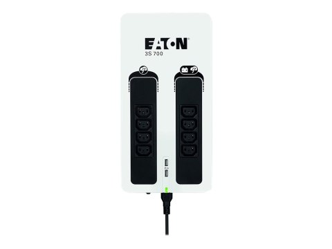 Eaton 3S 700 - UPS - AC 220-240 V - 420 wat - 700 VA - 1 faza - USB - złącza wyjściowe: 8