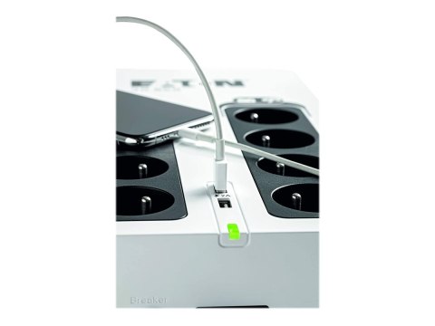 Eaton 3S 850 - UPS - AC 220-240 V - 510 wat - 850 VA - 1 faza - USB - złącza wyjściowe: 8
