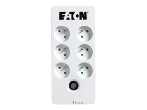 Eaton Protection Box - Zabezpieczenie przed przepięciem - AC 220-250 V - 2500 wat - złącza wyjściowe: 6 - biały