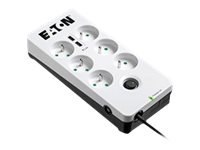 Eaton Protection Box - Zabezpieczenie przed przepięciem - AC 220-250 V - 2500 wat - złącza wyjściowe: 6 - biały
