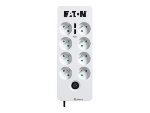 Eaton Protection Box - Zabezpieczenie przed przepięciem - AC 220-250 V - 2500 wat - złącza wyjściowe: 8 - biały