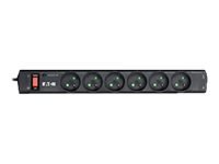 Eaton Protection Strip - Zabezpieczenie przed przepięciem - AC 220-250 V - 2500 wat - złącza wyjściowe: 6 - czarny