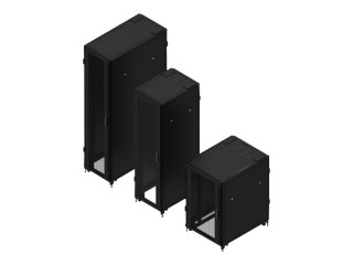 Eaton RA Series - Stojak szafa - 4 słupki - czarny, RAL 9005 - 24U - 19"