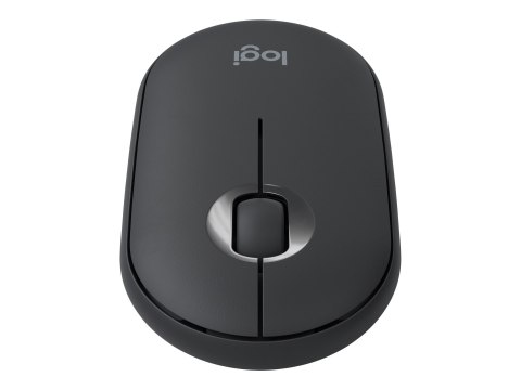 Logitech Pebble M350 - Mysz - optyczna - 3 przyciski - bezprzewodowa - 2.4 GHz, Bluetooth - odbiornik bezprzewodowy USB - grafit