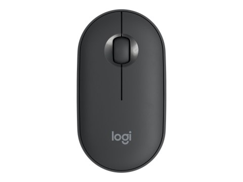 Logitech Pebble M350 - Mysz - optyczna - 3 przyciski - bezprzewodowa - 2.4 GHz, Bluetooth - odbiornik bezprzewodowy USB - grafit