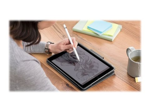 Logitech Slim Folio - Etui na klawiaturę - bezprzewodowa - Bluetooth - QWERTY - Wielka Brytania - grafitowy - dla Apple 10.2-inc