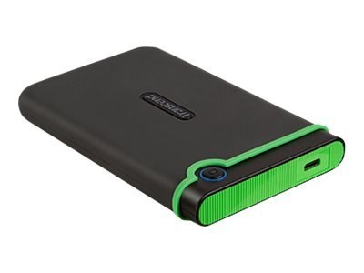 Transcend StoreJet 25M3C - Dysk twardy - 2 TB - zewnętrzny (przenośne) - 2,5" - USB 3.1 Gen 1 - żelazowo-szary