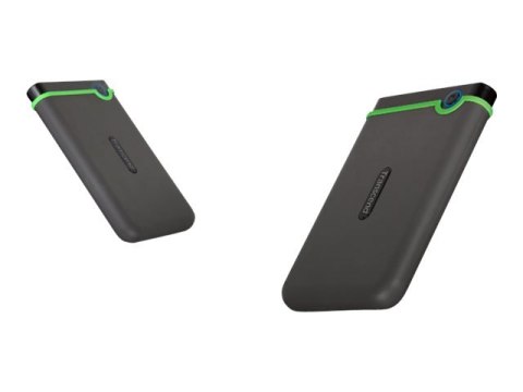 Transcend StoreJet 25M3C - Dysk twardy - 2 TB - zewnętrzny (przenośne) - 2,5" - USB 3.1 Gen 1 - żelazowo-szary