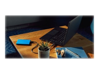 WD My Passport WDBPKJ0040BBL - Dysk twardy - zaszyfrowany - 4 TB - zewnętrzny (przenośne) - USB 3.2 Gen 1 - 256 bitów AES - nieb