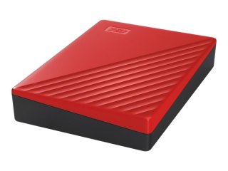 WD My Passport WDBPKJ0040BRD - Dysk twardy - zaszyfrowany - 4 TB - zewnętrzny (przenośne) - USB 3.2 Gen 1 - 256 bitów AES - czer