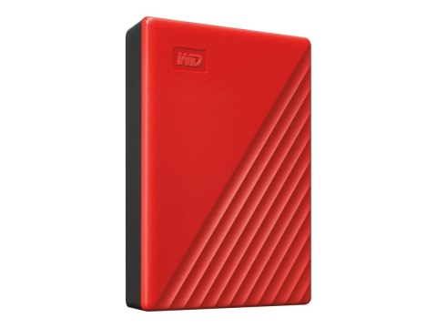 WD My Passport WDBPKJ0040BRD - Dysk twardy - zaszyfrowany - 4 TB - zewnętrzny (przenośne) - USB 3.2 Gen 1 - 256 bitów AES - czer