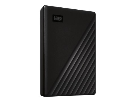 WD My Passport WDBYVG0010BBK - Dysk twardy - zaszyfrowany - 1 TB - zewnętrzny (przenośne) - USB 3.2 Gen 1 - 256 bitów AES - czar