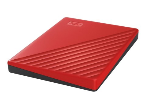 WD My Passport WDBYVG0020BRD - Dysk twardy - zaszyfrowany - 2 TB - zewnętrzny (przenośne) - USB 3.2 Gen 1 - 256 bitów AES - czer