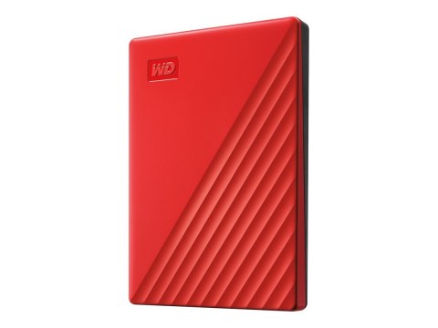 WD My Passport WDBYVG0020BRD - Dysk twardy - zaszyfrowany - 2 TB - zewnętrzny (przenośne) - USB 3.2 Gen 1 - 256 bitów AES - czer