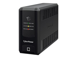 CyberPower UT Series UT850EG-FR - UPS - AC 230 V - 425 wat - 850 VA - 1 faza - USB - złącza wyjściowe: 3 - Francja - czarny