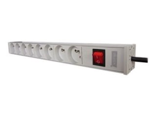 DIGITUS Professional A-19-STRIP-2-IMP - Jednostka dystrybucji zasilania (montowany w stojaku) - AC 250 V - wejście: zasilanie - 