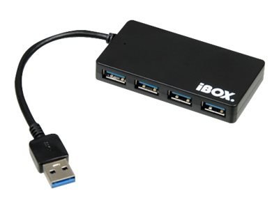 IBOX IUH3F56 - Koncentrator - 4 x SuperSpeed USB 3.0 - stacjonarny