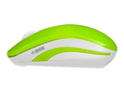 IBOX LORIINI GREEN - Mysz - prawo i leworęczna - optyczna - 3 przyciski - bezprzewodowa - 2.4 GHz - odbiornik bezprzewodowy USB 